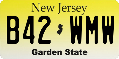 NJ license plate B42WMW