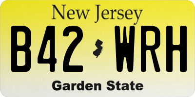 NJ license plate B42WRH