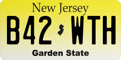 NJ license plate B42WTH