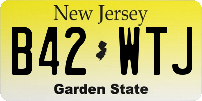 NJ license plate B42WTJ
