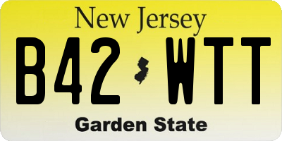 NJ license plate B42WTT