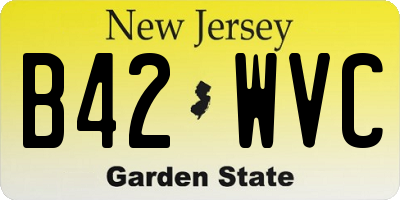 NJ license plate B42WVC