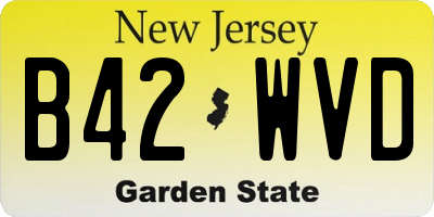 NJ license plate B42WVD