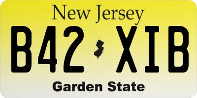 NJ license plate B42XIB