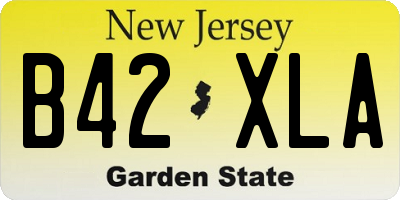 NJ license plate B42XLA
