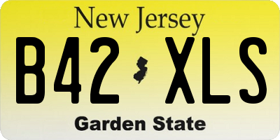 NJ license plate B42XLS