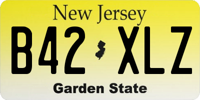 NJ license plate B42XLZ