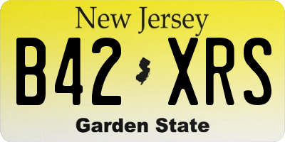 NJ license plate B42XRS