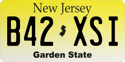NJ license plate B42XSI