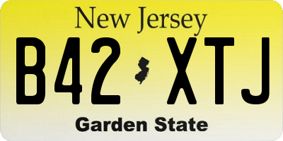 NJ license plate B42XTJ