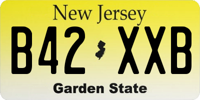 NJ license plate B42XXB