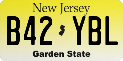 NJ license plate B42YBL