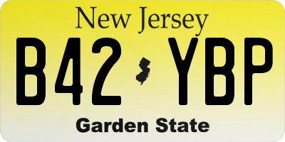 NJ license plate B42YBP