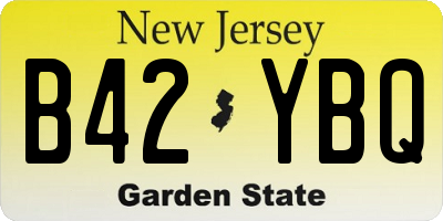 NJ license plate B42YBQ