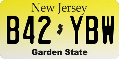 NJ license plate B42YBW