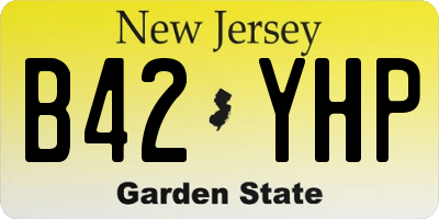 NJ license plate B42YHP