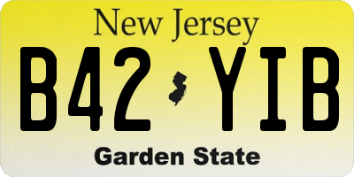 NJ license plate B42YIB