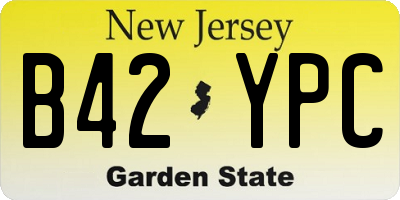 NJ license plate B42YPC