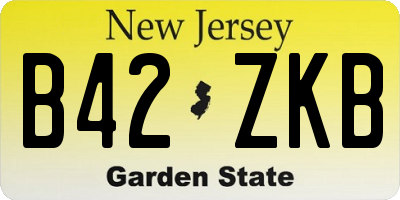 NJ license plate B42ZKB