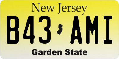 NJ license plate B43AMI