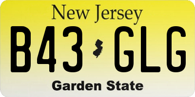 NJ license plate B43GLG