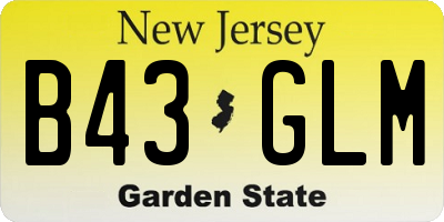 NJ license plate B43GLM