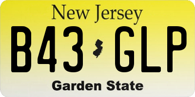 NJ license plate B43GLP