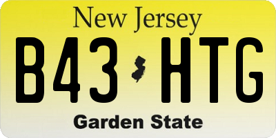 NJ license plate B43HTG