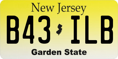 NJ license plate B43ILB