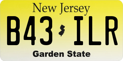 NJ license plate B43ILR