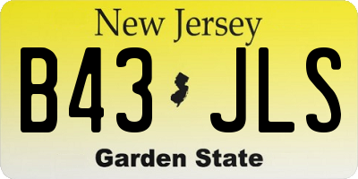 NJ license plate B43JLS