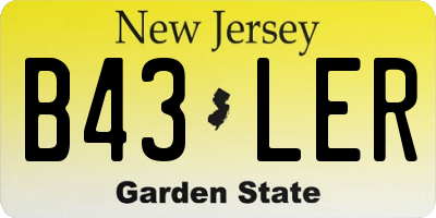 NJ license plate B43LER