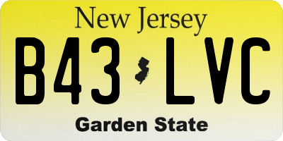 NJ license plate B43LVC