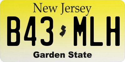 NJ license plate B43MLH