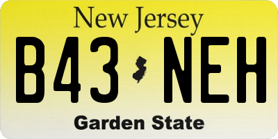 NJ license plate B43NEH