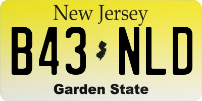 NJ license plate B43NLD