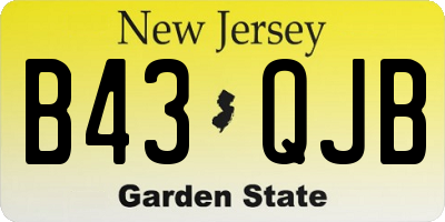 NJ license plate B43QJB