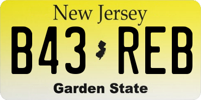 NJ license plate B43REB