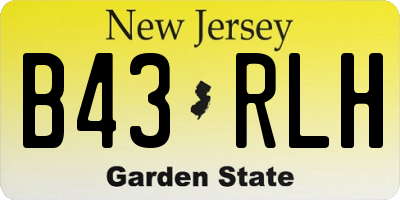NJ license plate B43RLH