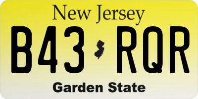 NJ license plate B43RQR