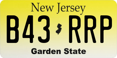 NJ license plate B43RRP