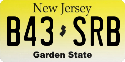NJ license plate B43SRB