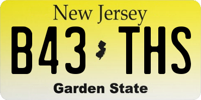 NJ license plate B43THS