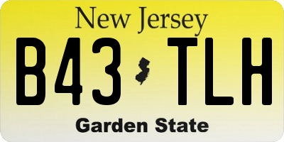 NJ license plate B43TLH