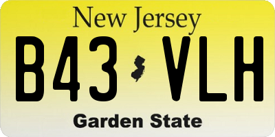 NJ license plate B43VLH