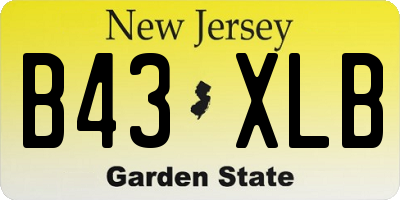 NJ license plate B43XLB