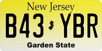 NJ license plate B43YBR