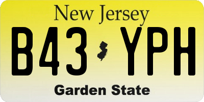 NJ license plate B43YPH