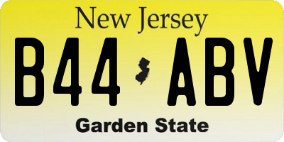 NJ license plate B44ABV