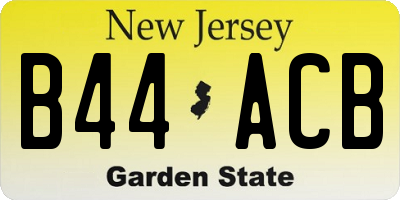 NJ license plate B44ACB